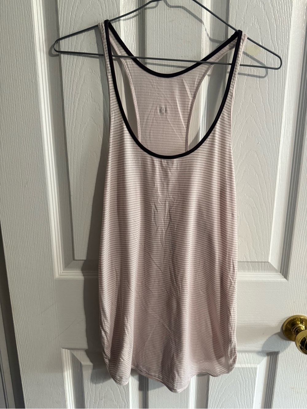 lululemon athletica Light Pink Striped Racerback Tank
